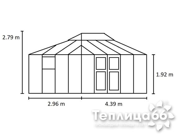 Теплица Juliana Grand Oasis Anthracite (13,0 м²)